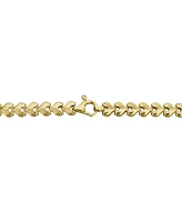 Diamond Heart 17" Heart Link Necklace (5/8 ct. t.w.) in 14k Gold-Plated Sterling Silver