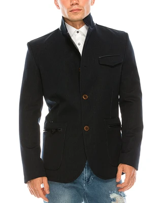 Ron Tomson Men's Modern Casual Stand Collar Sports Jacket