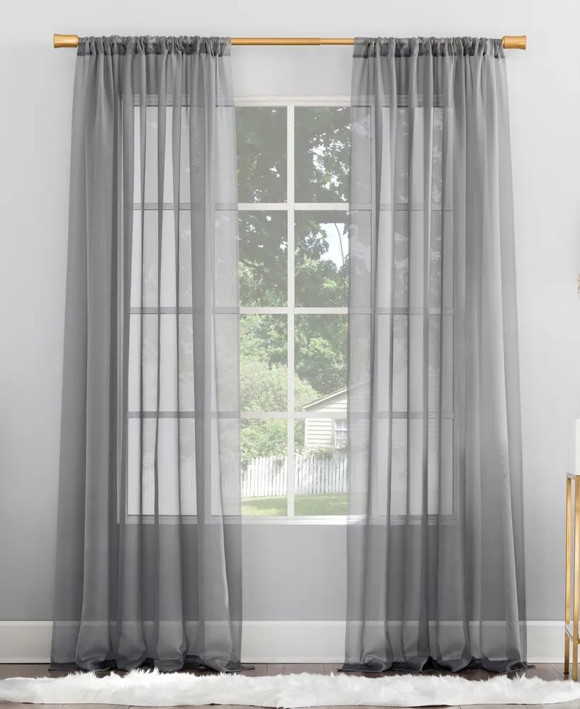 Mallory Sheer Voile Rod Pocket Curtain Panel