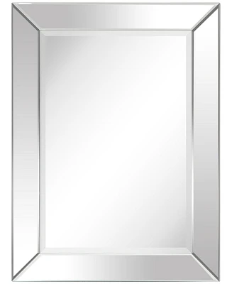 Empire Art Direct Solid Wood Frame Covered with Beveled Clear Mirror - 40" x 30"