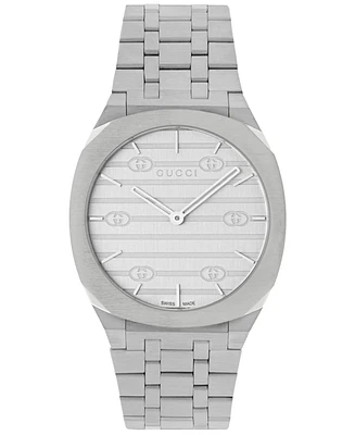 Gucci Women's Swiss 25H Stainless Steel Bracelet Watch 34mm