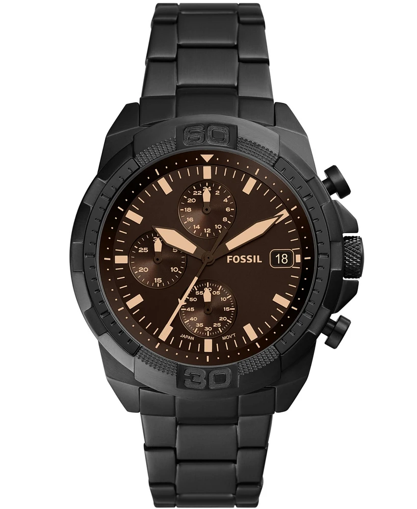 Fossil Men's Bronson Chronograph Stainless Steel Bracelet Watch 44mm