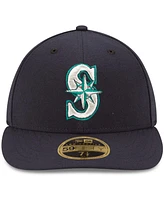 New Era Men's Navy Seattle Mariners Authentic Collection On Field Low Profile Game 59FIFTY Fitted Hat
