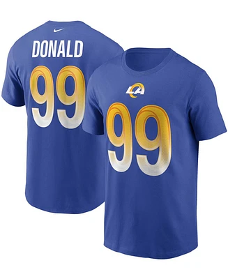 Men's Aaron Donald Royal Los Angeles Rams Name and Number T-shirt