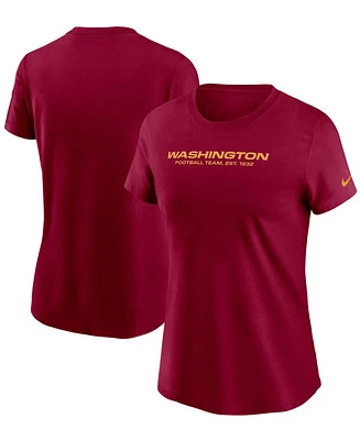 Women's Burgundy Washington Football Team Logo Essential T-shirt