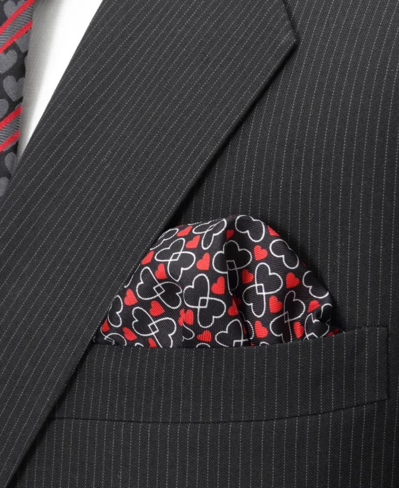 Cufflinks Inc. Men's Intertwined Hearts Pocket Square