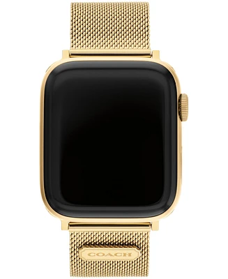 Coach Gold-Tone Mesh Bracelet for Apple Watch 42/44/45mm