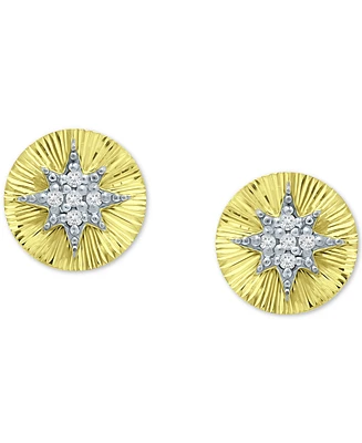Giani Bernini Cubic Zirconia Starburst Disc Stud Earrings, Created for Macy's