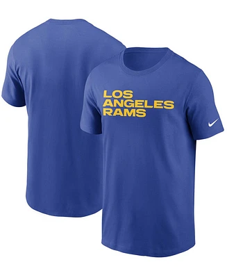 Men's Royal Los Angeles Rams Team Wordmark T-shirt