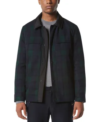 Marc New York Men's Gosper Quilted Plaid Shirt Jacket
