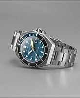 Spinnaker Men's Dumas Automatic Blue Yonder with Silver-Tone Solid Stainless Steel Bracelet Watch 44mm