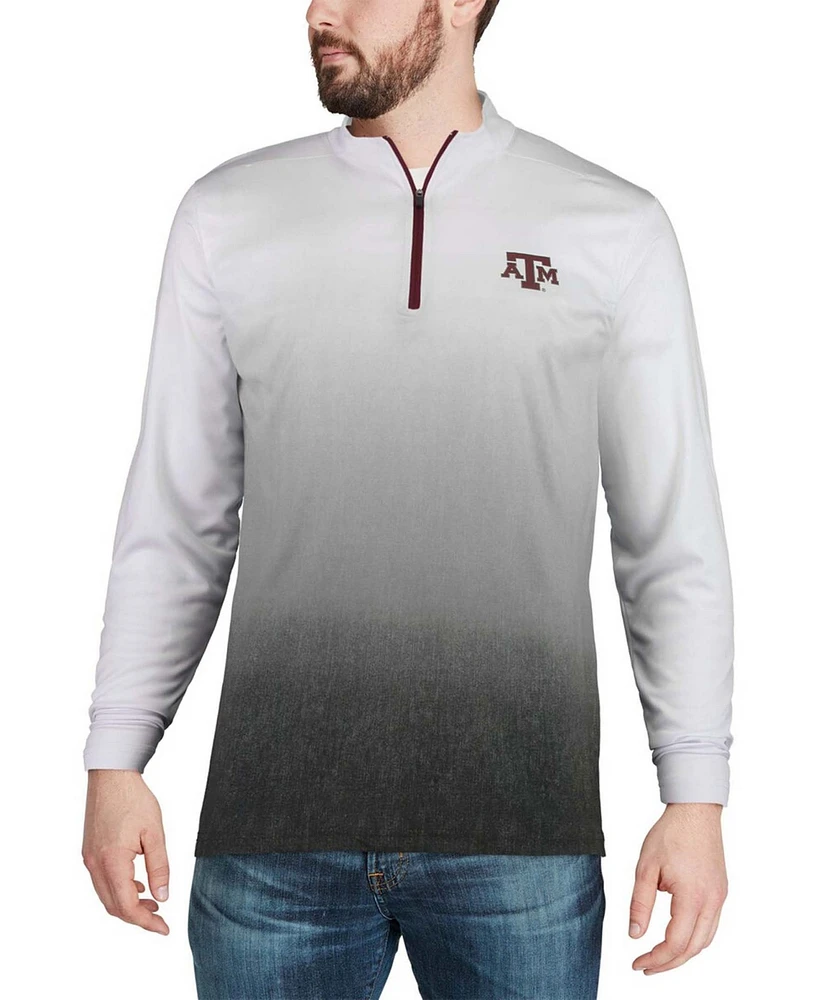 Men's Gray Texas A M Aggies Magic Team Logo Quarter-Zip Jacket