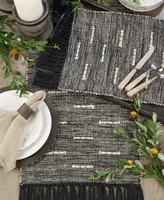 Saro Lifestyle Table Runner with Dashed Stitch Design, 54" x 16"