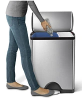 simplehuman 46 Liter Classic Recycling Kitchen Trash Can