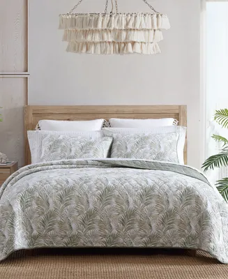 Tommy Bahama Home Maui Palm Cotton Reversible 3 Piece Quilt Set