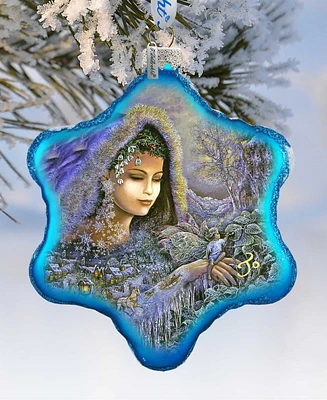 G.DeBrekht Winter Goddess Glass Ornament Holiday Splendor