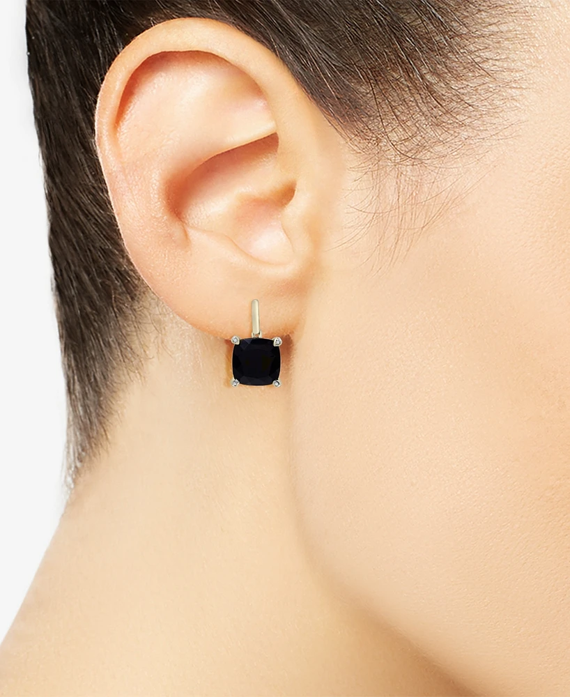 Onyx & Diamond Accent Drop Earrings 14k Gold-Plated Sterling Silver