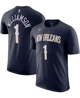 Men's Zion Williamson Navy New Orleans Pelicans Name & Number T-shirt
