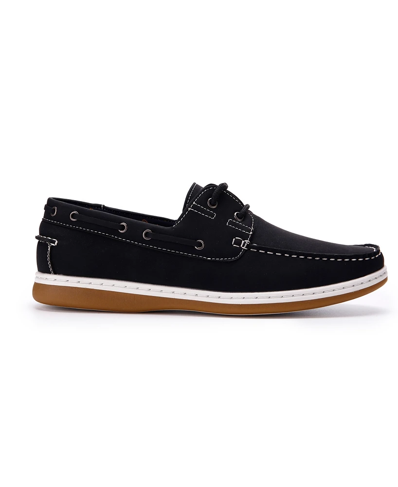 Aston Marc Men's Faux Nubuck Boat Shoes