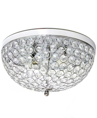 Lalia Home Crystal Glam 2 Light Ceiling Flush Mount