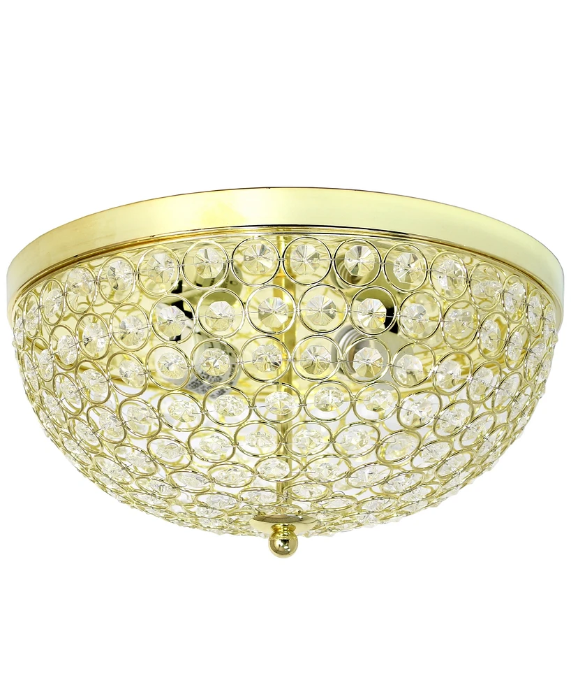 Lalia Home Crystal Glam 2 Light Ceiling Flush Mount