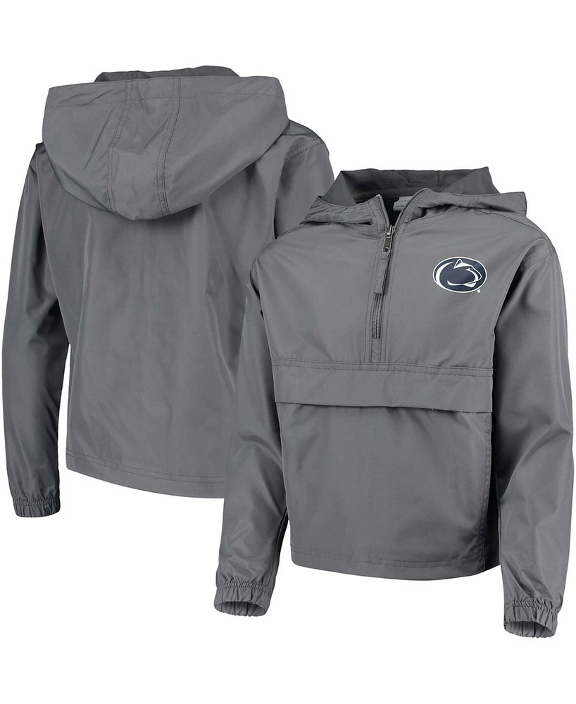 Big Boys and Girls Graphite Penn State Nittany Lions Pack Go Windbreaker Jacket