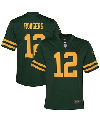 Big Boys and Girls Aaron Rodgers Bay Packers Alternate Game Player Jersey