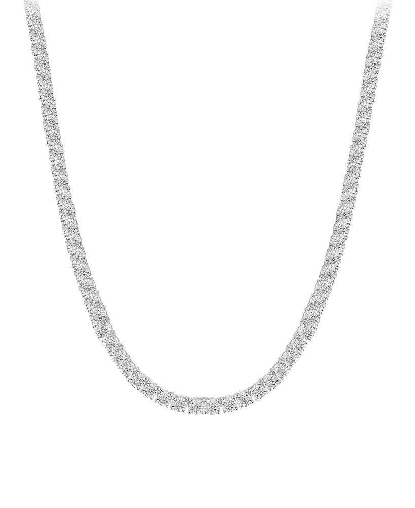 Men's Diamond 24" Tennis Necklace (8 ct. t.w.) in 14k White Gold