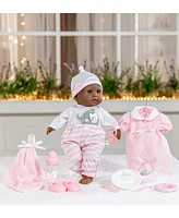 Jc Toys Berenguer Boutique 15" African American Baby Gift Set, 11 Pieces - African American