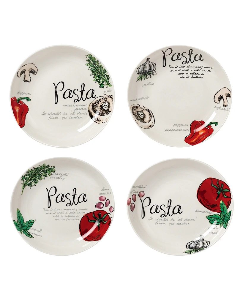 Vegetable and Herb Design Pasta by Lorren Home Trend, Set of 5
