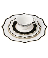 Lorren Home Trends Wavy Mix and Match Bone China Service for 8-Fiona, Set of 57