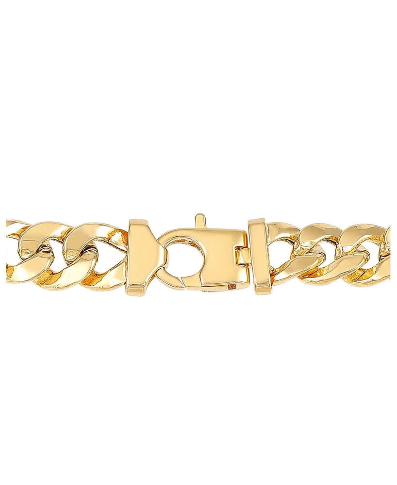 Lightweight Polished Curb Chain Necklace 22" in 10K Yellow Gold