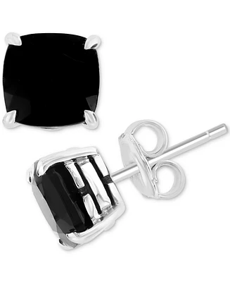 Effy Onyx Cushion Stud Earrings in Sterling Silver