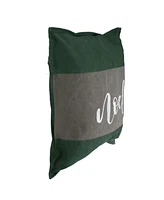 18" Suede Noel Christmas Throw Pillow