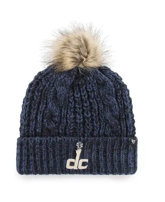 Women's Navy Washington Wizards Meeko Cuffed Knit Hat with Pom
