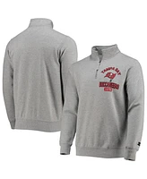 Men's Starter Heather Gray Tampa Bay Buccaneers Heisman Quarter-Zip Jacket