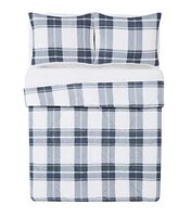 Cannon Cozy Teddy Plaid 3 Piece Comforter Set