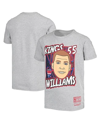 Big Boys Mitchell & Ness Jason Williams Gray Sacramento Kings Hardwood Classics King of the Court Player T-shirt