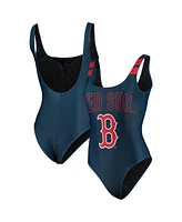 Women's Foco Navy Boston Red Sox One-Piece Bathing Suit