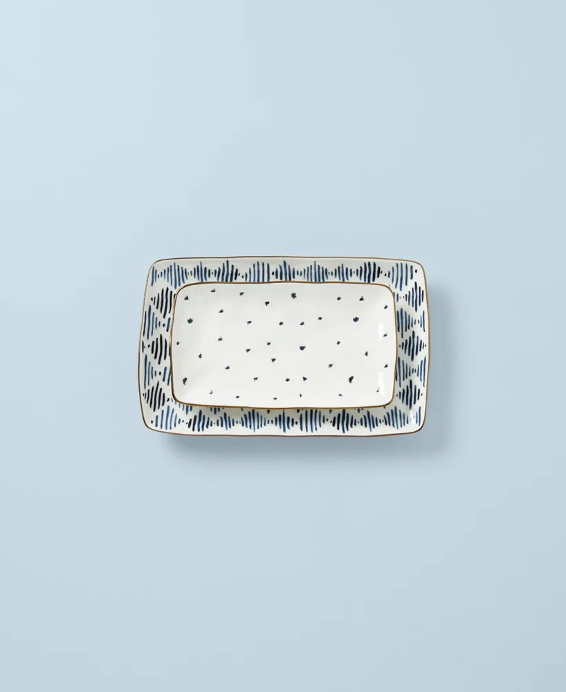 Lenox Blue Bay 2 Pc. Porcelain Nesting Platter Set