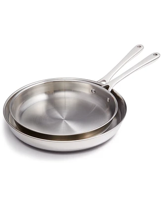 The Cellar Stainless Steel 10" & 12" Open Fry Pan, Set of 2, Exclusively at Macy's
