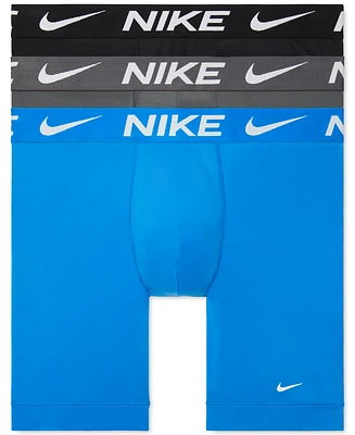 Nike Men's 3-Pack Dri-fit Essential Micro Long Boxer Briefs