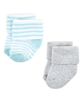 Hudson Baby Boys Cotton Rich Newborn and Terry Socks