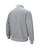 Men's Colosseum Heathered Gray Ohio Bobcats Tortugas Team Logo Quarter-Zip Jacket