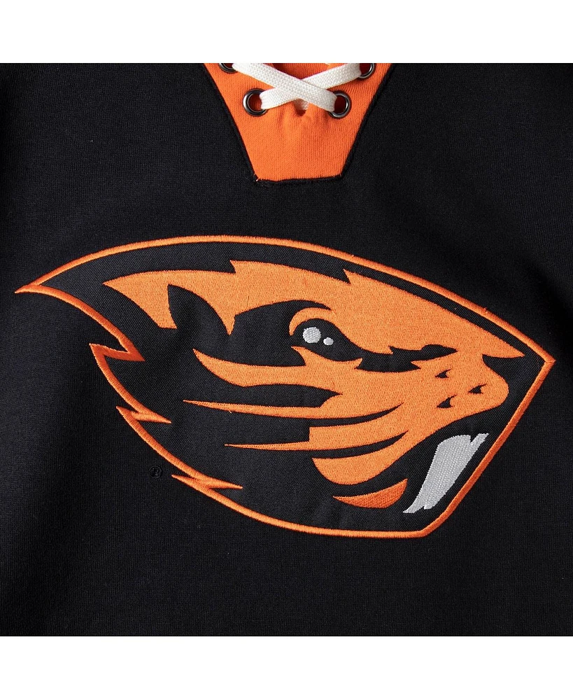 Men's Colosseum Black Oregon State Beavers 2.0 Lace-Up Hoodie