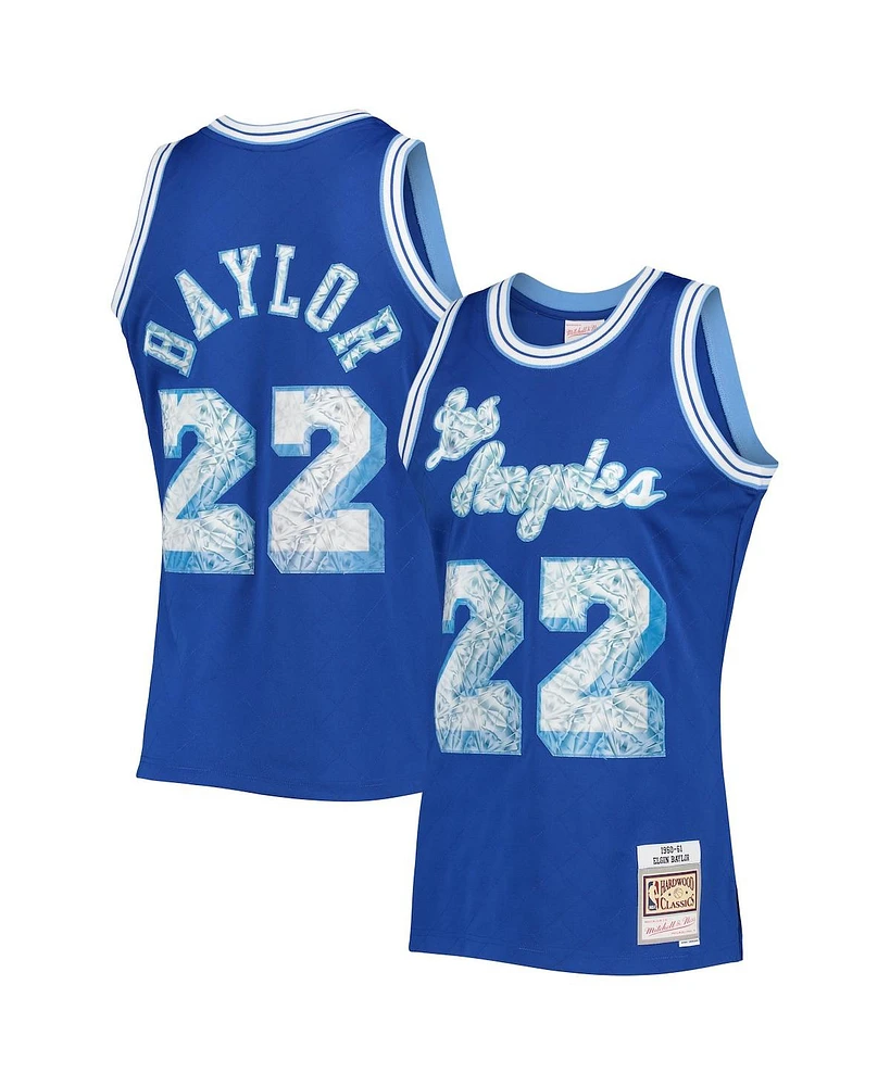 Men's Mitchell & Ness Elgin Baylor Royal Los Angeles Lakers 1960-61 Hardwood Classics 75th Anniversary Diamond Swingman Jersey