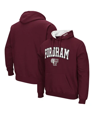 Men's Colosseum Maroon Fordham Rams Arch and Logo Pullover Hoodie