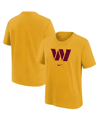 Big Boys Nike Gold Washington Commanders Team Logo T-shirt