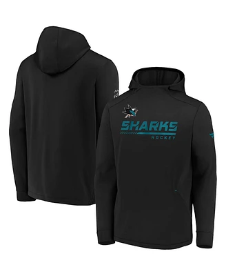 Men's Fanatics Black San Jose Sharks Authentic Pro Locker Room Pullover Hoodie