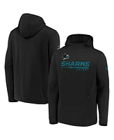 Men's Fanatics Black San Jose Sharks Authentic Pro Locker Room Pullover Hoodie